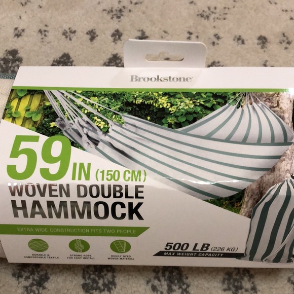Brookstone 59” Woven Double Hammock - NWT - See pictures for 2 different colors - Picture 9 of 10